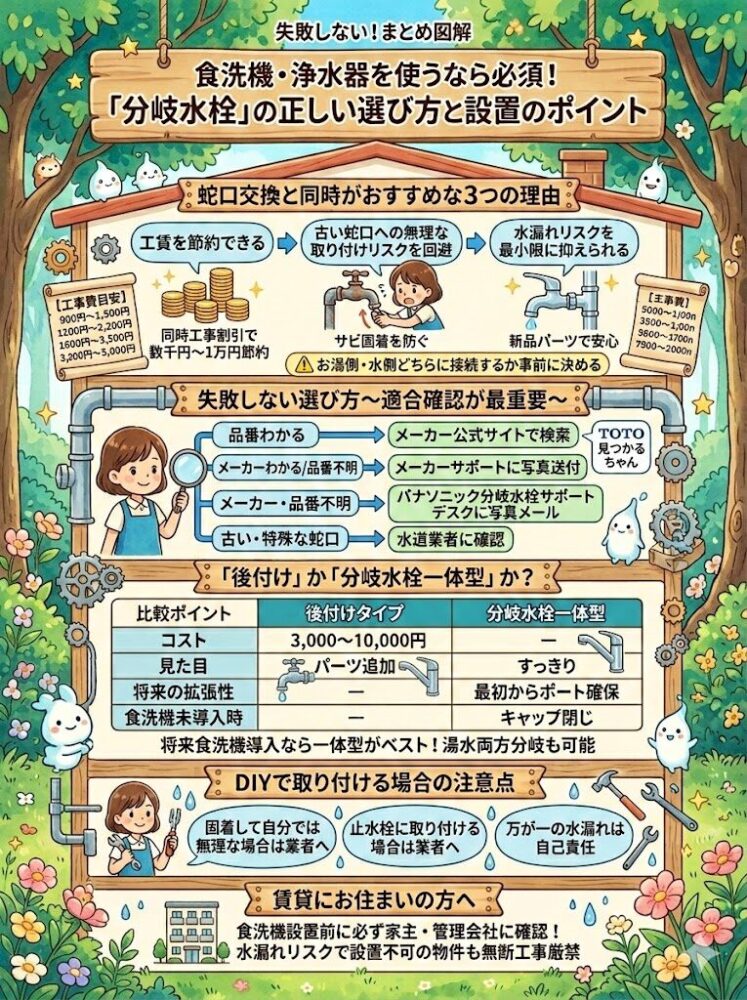 Essential-for-using-a-dishwasher-or-water-purifier!-How-to-choose-and-install-a-proper-"branch-faucet"