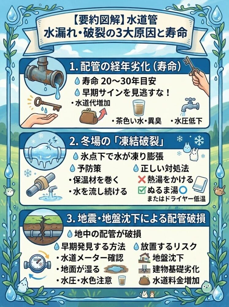 The-main-causes-of-water-pipe-leaks-and-bursts-and-signs-of-"end-of-life"