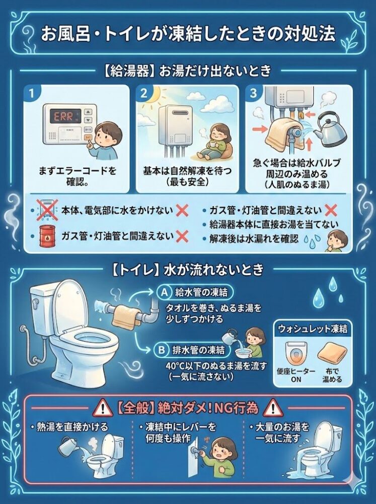 [By-location]-What-to-do-when-your-bathtub-or-toilet-freezes-|-Correct-procedures-explained-for-each-water-heater-and-toilet