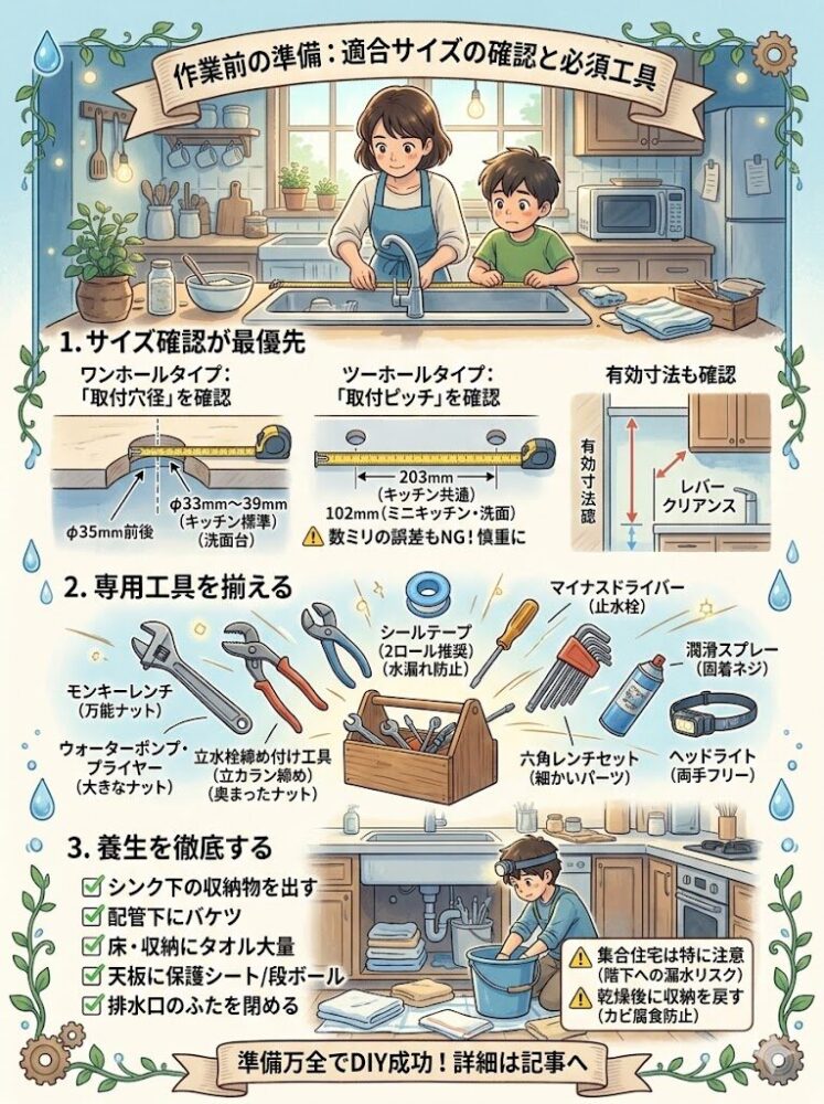 Preparation-before-work:-Check-the-compatible-size-and-required-tools