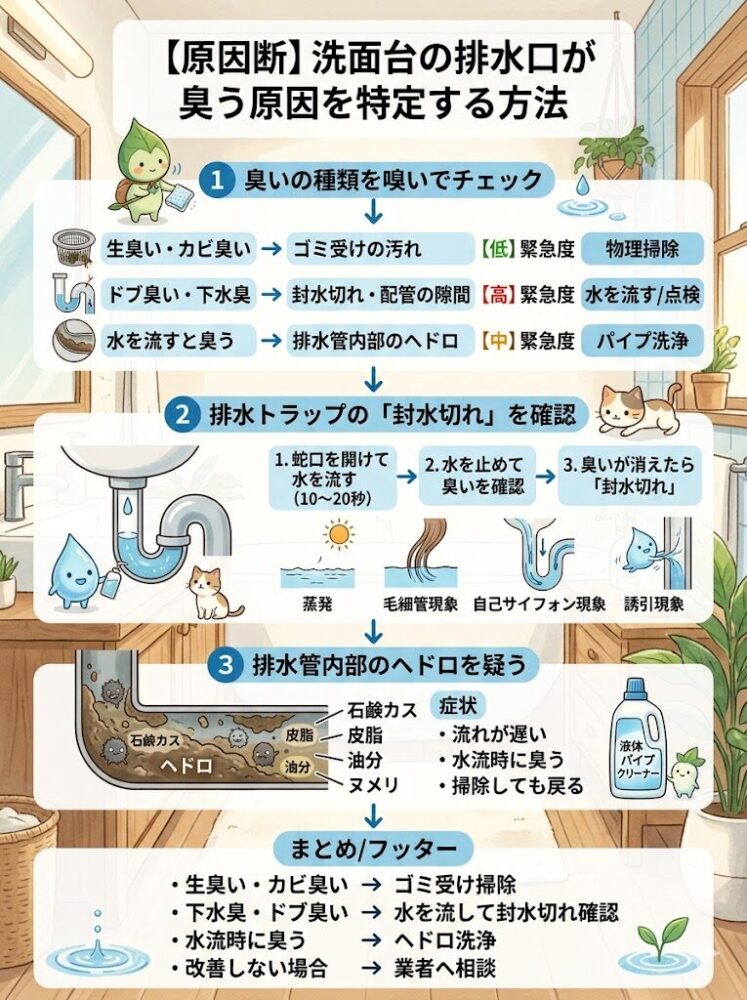 [Cause-Diagnosis]-How-to-identify-the-cause-of-a-bad-smell-in-your-bathroom-sink-drain