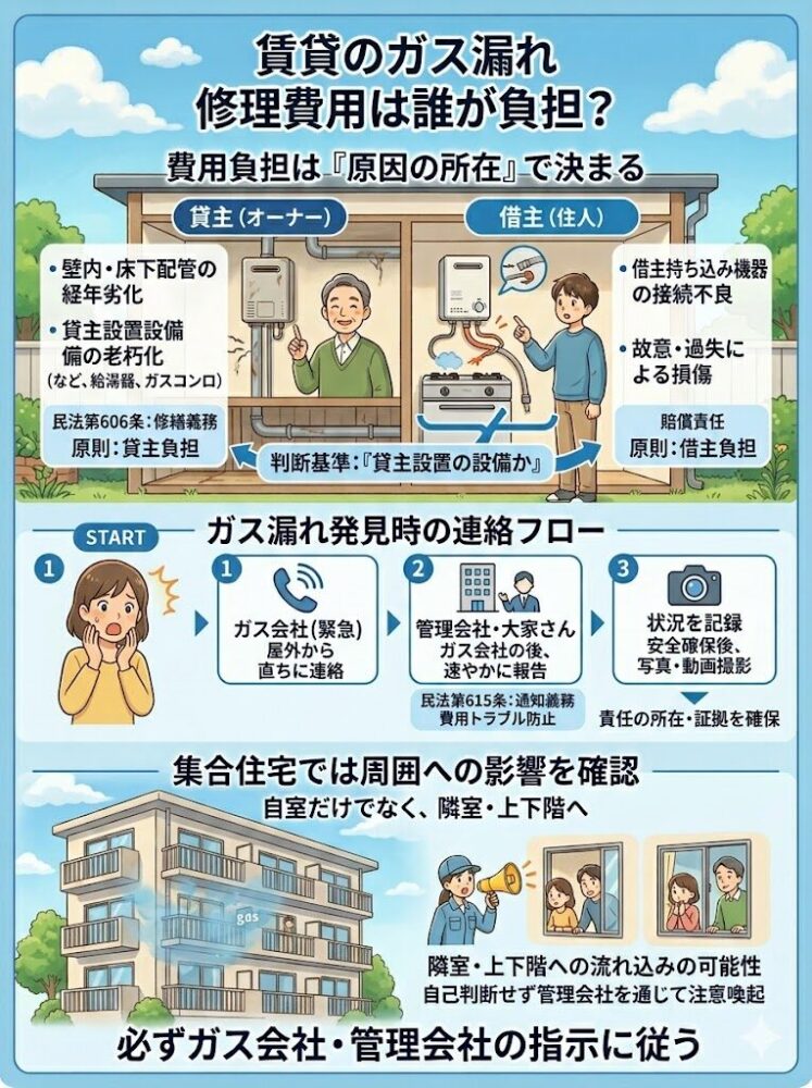 If-a-gas-leak-occurs-in-a-rental-apartment-or-multi-unit-building,-who-is-responsible-for-the-costs?