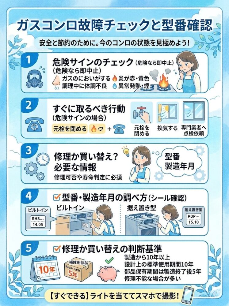 Checking-the-severity-of-malfunction-signs-|-Symptoms-that-indicate-immediate-discontinuation-and-how-to-identify-the-model-number