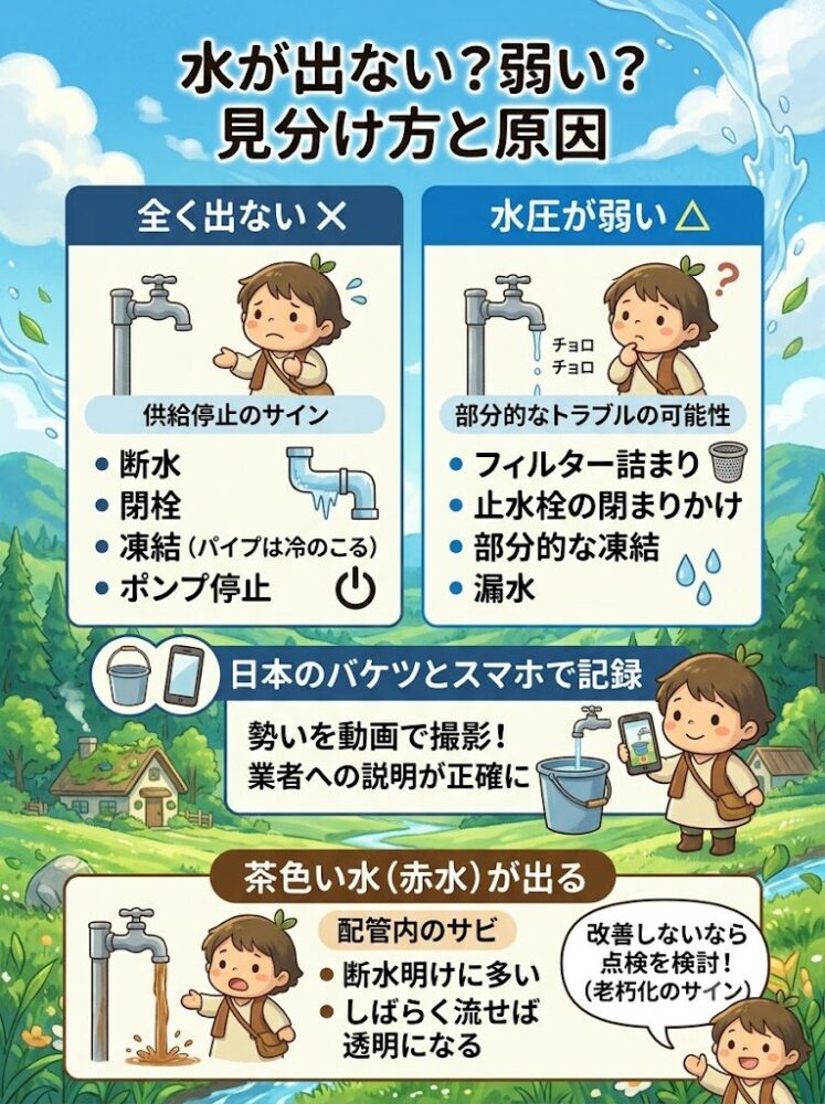 How-to-distinguish-between-"weak-water-pressure"-and-"no-water-coming-out-at-all"