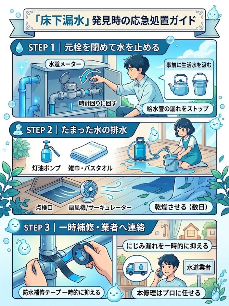 Emergency-measures-when-a-leak-is-discovered-under-the-floor