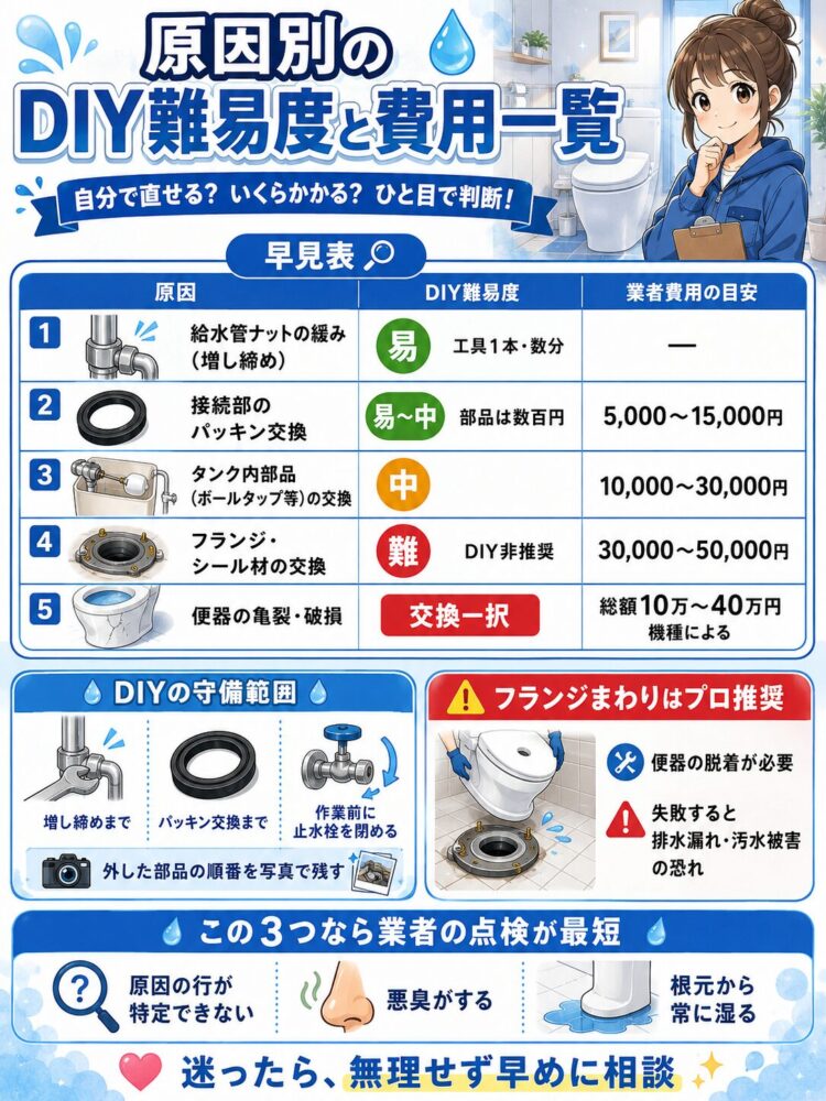 List-of-DIY-Difficulty-Levels-and-Costs-by-Cause