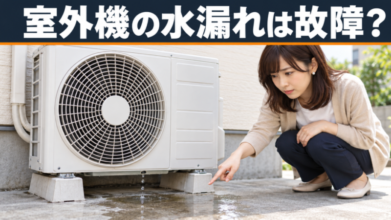 室外機の水漏れは故障？対策と修理依頼のタイミングを徹底解説 