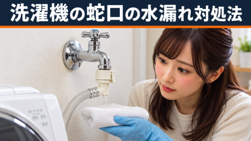洗濯機の蛇口からの水漏れは早めに修理！誰でもできる対処法を解説 