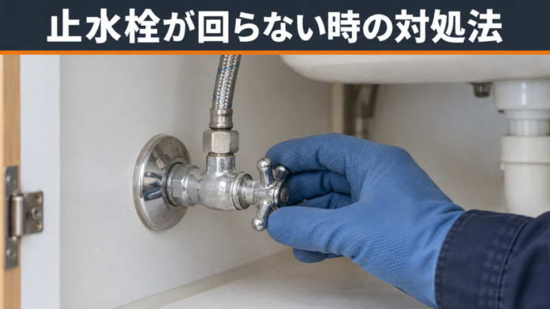 止水栓が回らない時の原因と種類別の対処法を解説！【緊急時に役立つ手順】 