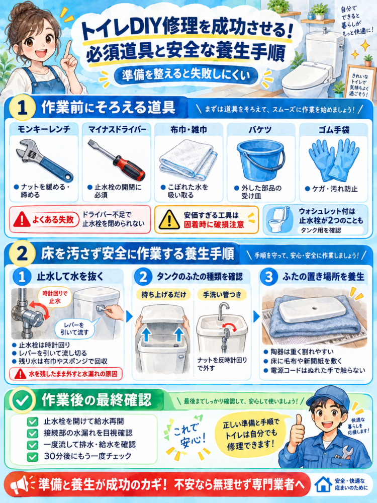 Successfully Repair Your Toilet Yourself! Essential Tools and Safe Protective Procedures