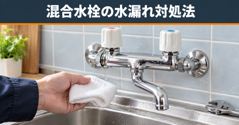 混合水栓の水漏れ【対処すべき初期対応】自分でできる原因特定と修理の