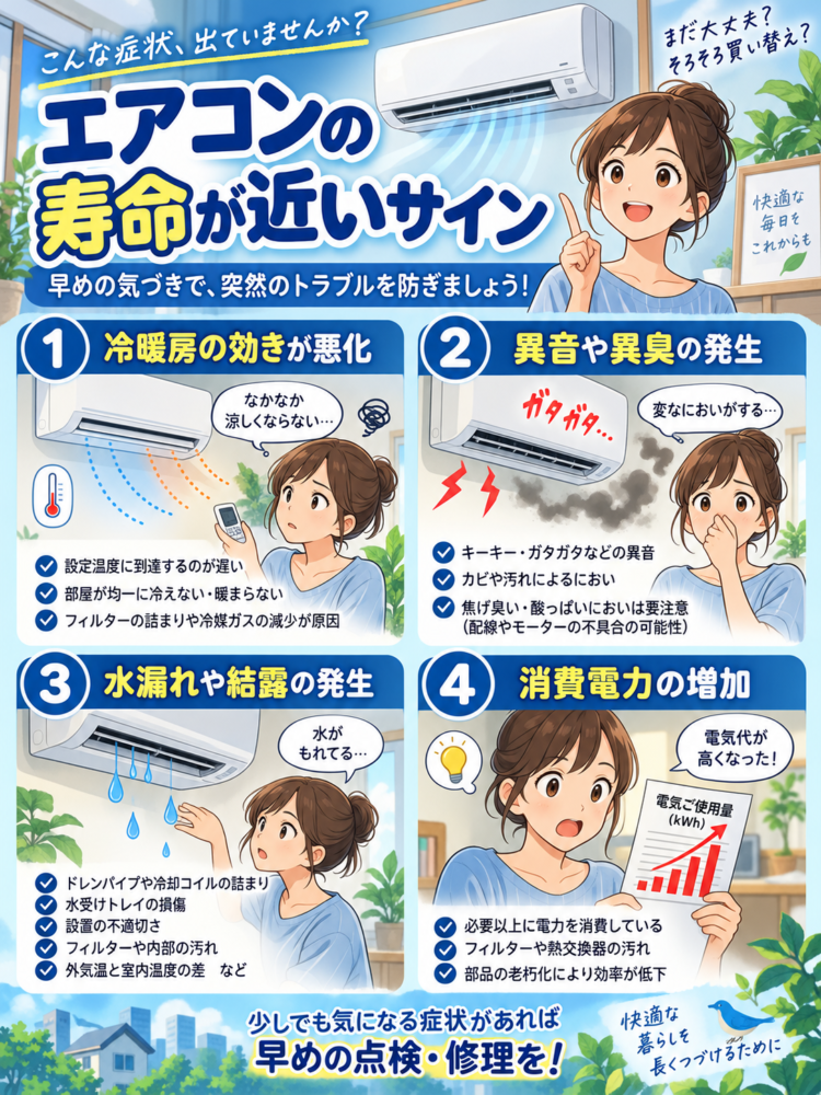 Signs that your air conditioner is nearing the end of its lifespan