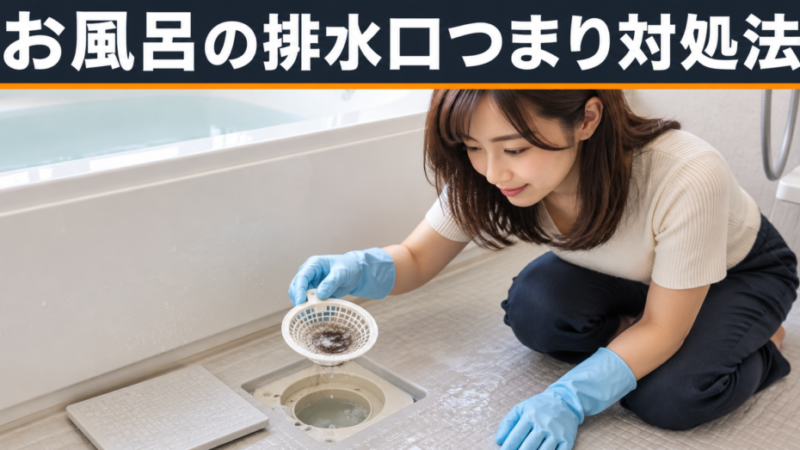お風呂の排水口つまりの直し方｜原因と自分でできる解消法5つ・業者費用の目安 