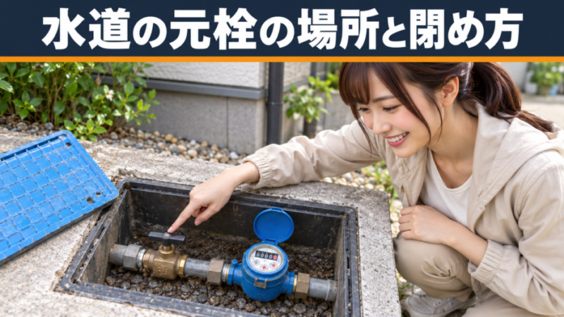 【水道の元栓】止水栓との違い、見つけ方から操作方法と注意点を解説！ 