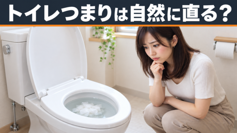 トイレつまりが自然に治るケースと治らないケースを解説｜避けるべき対処法も公開！ 