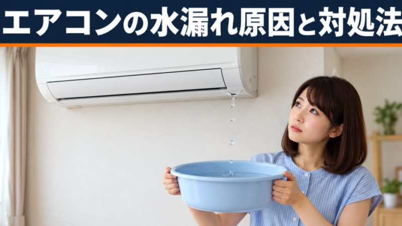 今すぐチェック！エアコンからの水漏れ、原因と対策、応急処置のポイント 