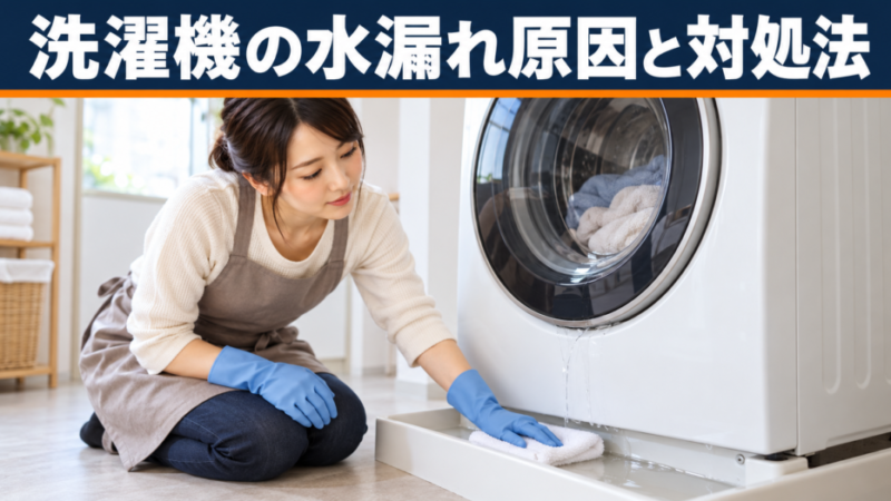 【洗濯機からの水漏れの原因と対処法】水漏れを防止する方法も解説！ 