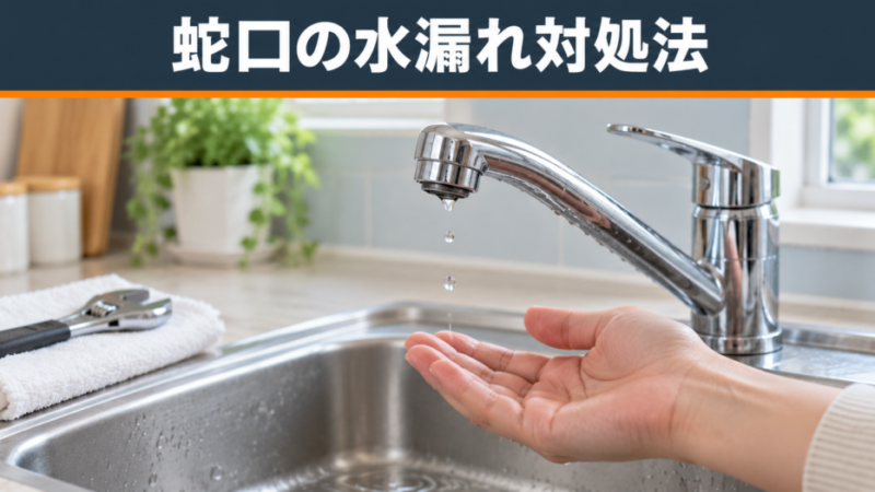 【蛇口の水漏れを直す】応急処置と修理の方法！自分でできる点検と交換の仕方を解説 