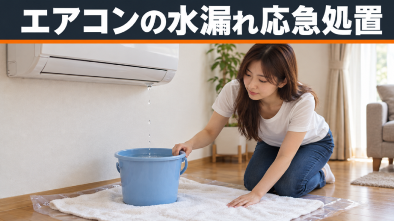 【誰でも簡単】エアコンから水が垂れるときの原因と応急処置を解説 