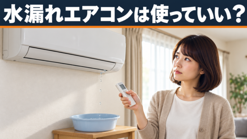 水漏れしているエアコンを使い続けるとどうなる？リスクと応急処置の方法を解説 
