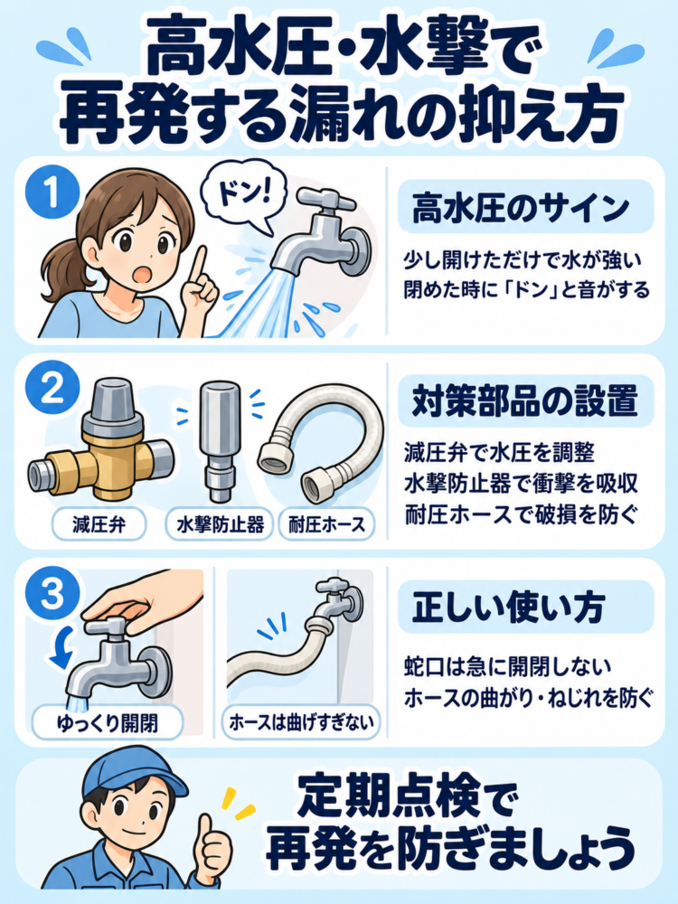 How to Prevent Recurring Leaks Caused by High Water Pressure and Water Hammer