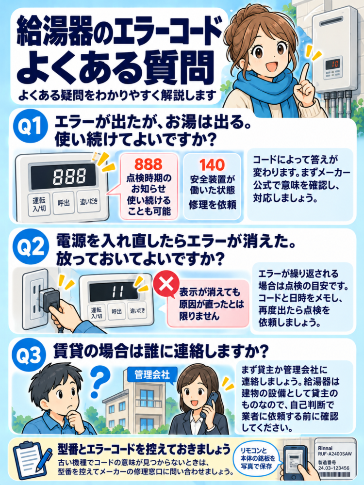 Frequently Asked Questions About Water Heater Error Codes
