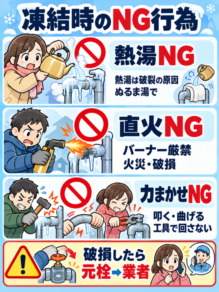 Things You Should Absolutely Never Do When Water Pipes Freeze