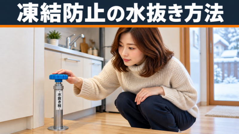 【水道凍結防止】水抜きのやり方を手順ごとに解説｜トイレ・給湯器も