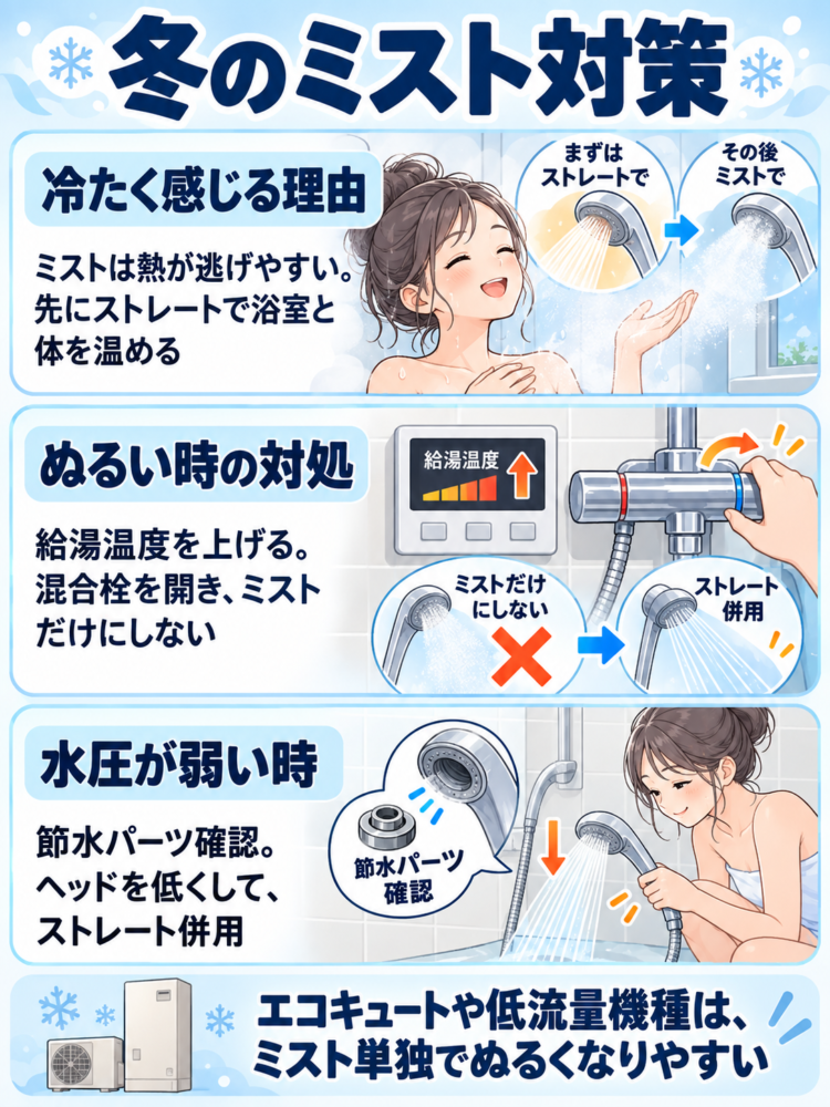 Addressing the "Cold Mist" Issue in Winter: Solutions Involving Water Heaters and Water Pressure