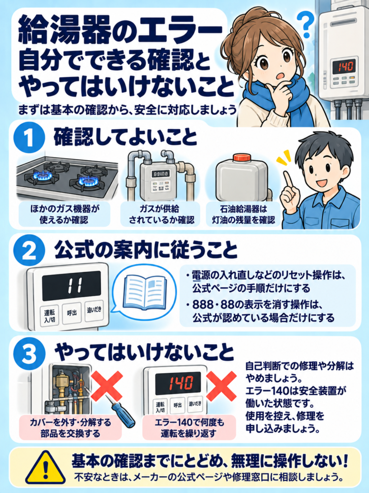 Things you can check yourself and things you must not do