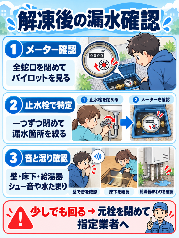 Be sure to check after thawing! How to spot "hidden leaks"