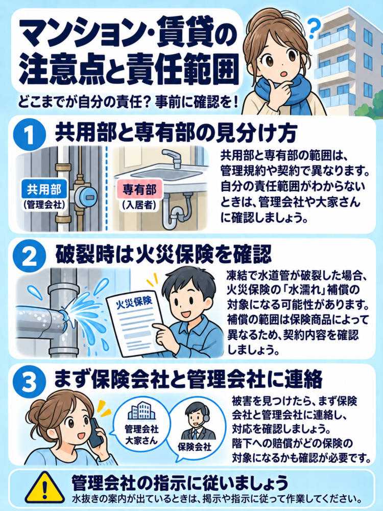 マンション・賃貸特有の注意点と責任範囲