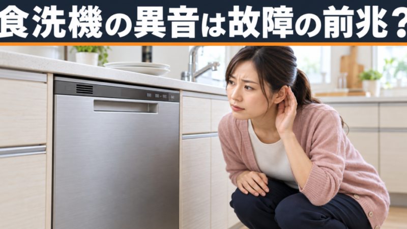食洗機の異音（キュルキュル・キーン・ブーン）の原因と危険度｜パナソニック製のうるさい音も解説 